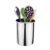 Kitchen Utensil Holder Container Crock Flatware Caddy Brushed Stainless Steel Cookware Cutlery Utensil Holder