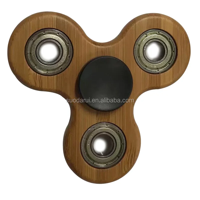 2017 Trending Products Si3N4 608 ceramic bearing fidget spinner Rose wood Tri-Spinner Desk Focus Toy