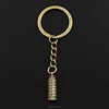 Keychain 25*7mm leaning tower of pisa italy Pendants DIY Men Jewelry Car Key Chain 30mm Ring Holder Souvenir For Gift