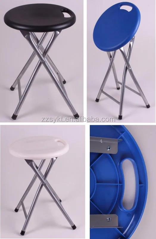 Lightweight Small Backpack Portable Round Folding Stool With Pp Top