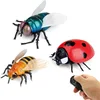 RC ladybug Toy Remote Control Mock fly Prank Insects Joke Scary Tricky bee toys Bugs fun Terrifying Toy for kids girl
