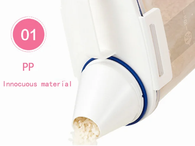 Wholesale plastic Food storage BPA FREE airtight rice container boxes bin for cereal
