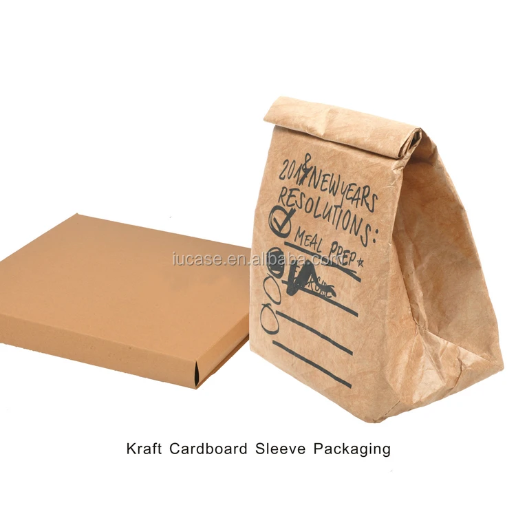 brown paper tyvek insulated lunch bag