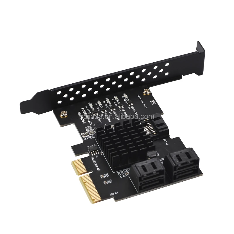 5 SATA 3.0连接器至PCIe PCI-E 4X适配器扩展上升卡6Gbps JMS585,用于硬盘驱动器硬盘| Alibaba.com