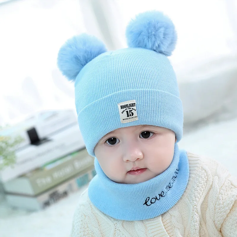 Custom Cute Lovely Children Fur Pom Pom Hat And Scarf Caps Girls Boys Warm Baby Scarf Hat Buy Baby Scarf Hat Baby Winter Hat And Scarf Set Baby Winter Caps Product On Alibaba Com