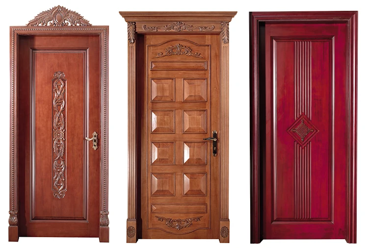 Factory Supply Semi Solid Wooden Door With Competitive Price - Buy Semi ...