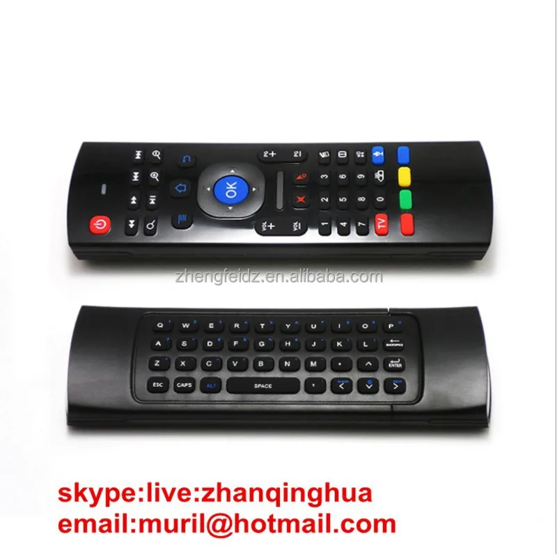 MX3 Double-Faced Remote Control Wireless Keyboard Air Mouse For HTPC PC TV Box