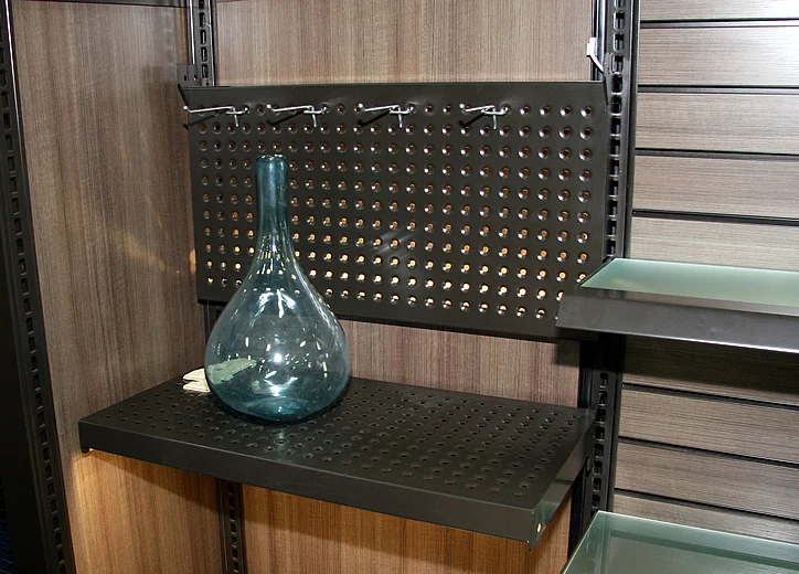 Metal Pegboard Shelves1