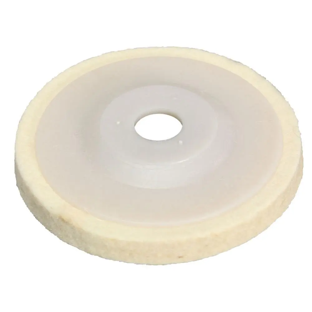 SODIAL(R) 1 pieces 4 inch Round Polishing wheel wool felt polishers pads NEW