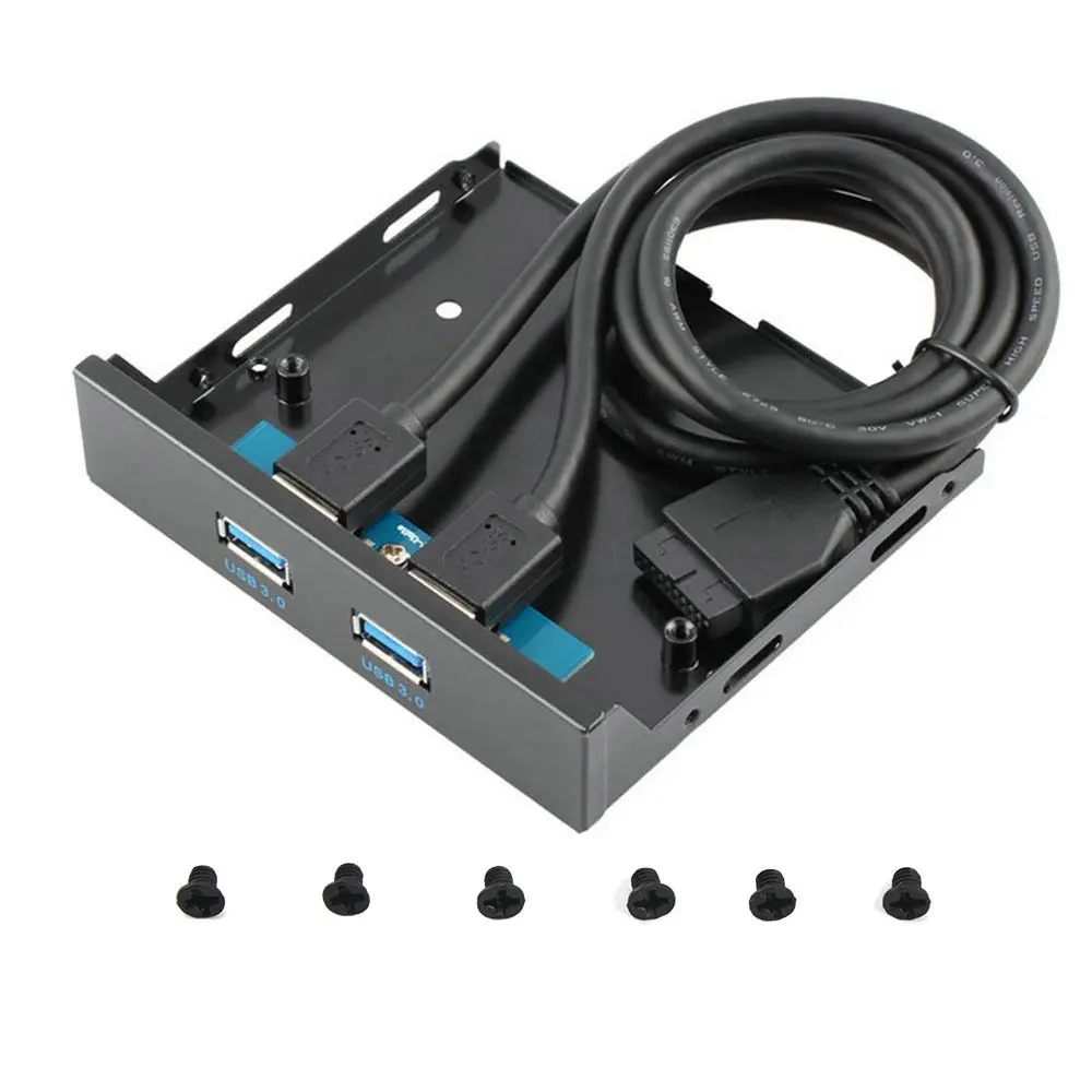20Pin 2 Port USB3.0 Hub Front Panel Cable Adapter Plastic Bracket 3.5/" PC Floppy