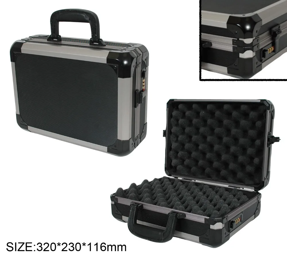 Portable Aluminum Rifle Gun Case With Hard Cover And Foam Insert Foam