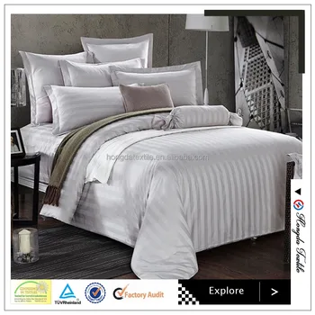 100 Cotton White Luxury Hotel Bed Linen Bedding Set Used