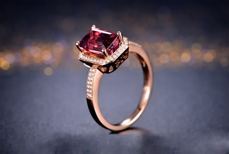 Latest Design 18K Gold Wedding 925 Silver Ring Jewelry Women