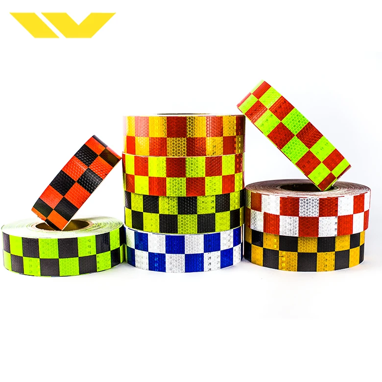 Factory Direct Self-adhesive Checkered Reflective Tape For Trucks - Buy ...