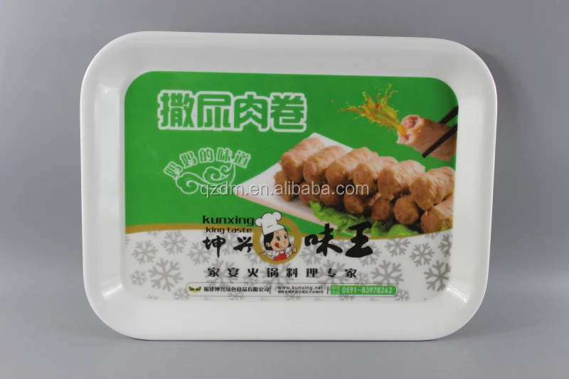 Sales Promotion Ptint Plastic Tray melamine rectangle tray