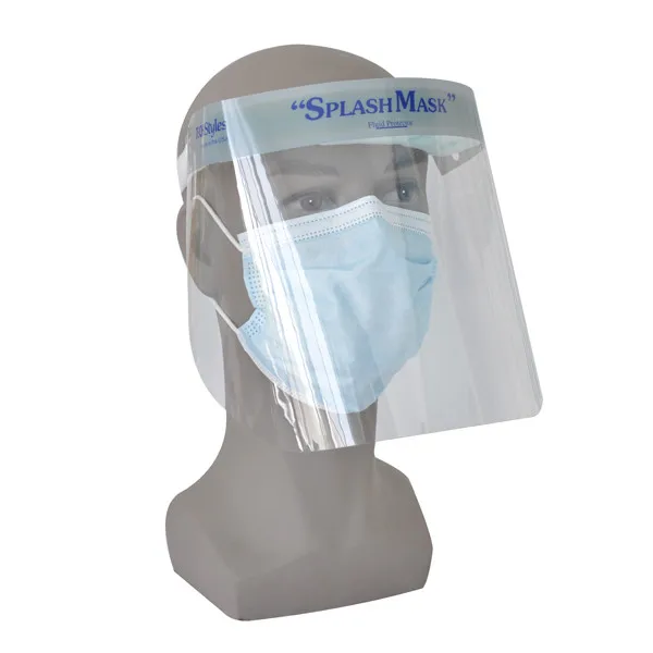 transparent plastic PET Protective Shields medical face shield disposable visor faceshield