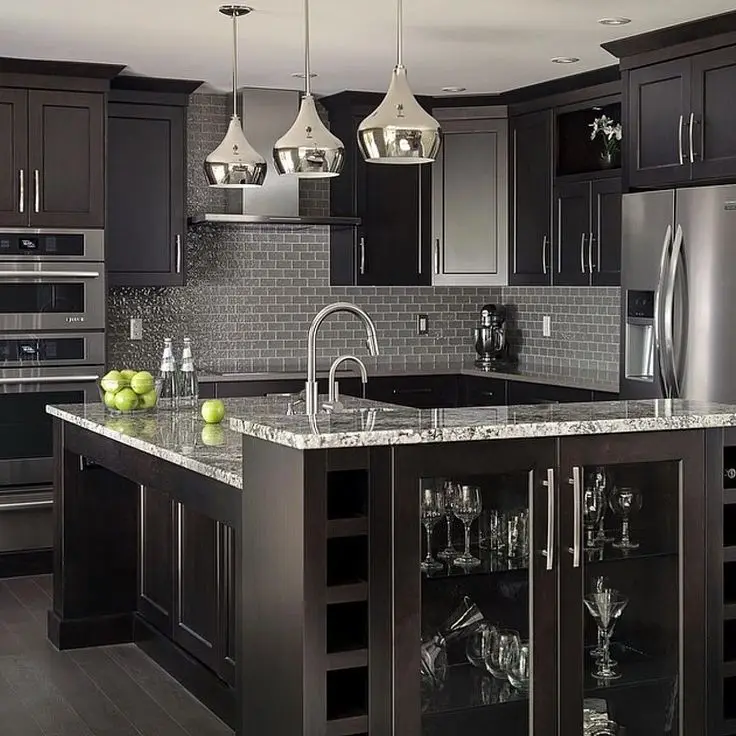 High Quality Black Building Kitchen Cabinet Buy Quality Kitchen