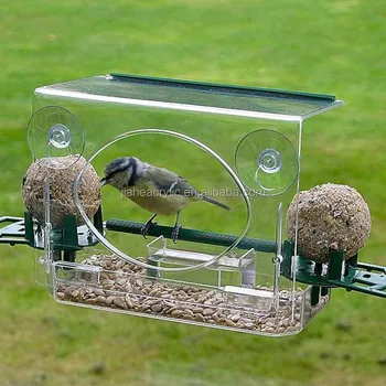 Wholesale Wall Hanging Acrylic Bird Feeder Parts Outdoor Clear