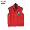 AMJ007 Sleeveless Fleece Waistcoat Vest Custom Design Red for Staff Uniform