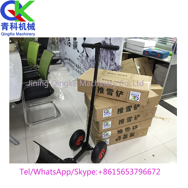 Adjustable Heated Push Snow Shovel With Two Wheel Buy Push Snow