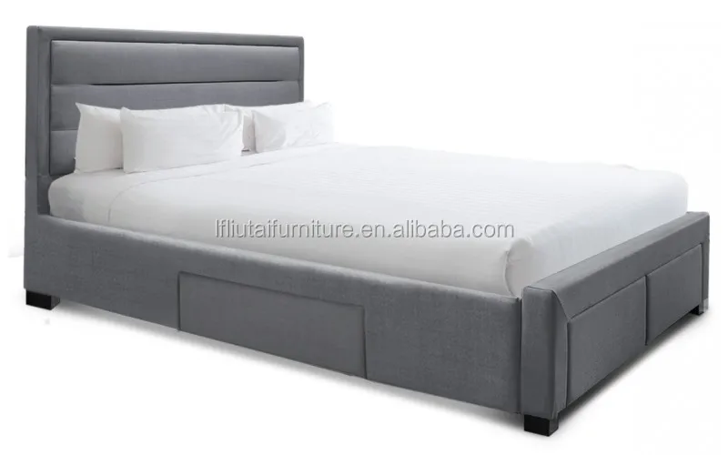 Bastidor De Cama Tapizado Con Base De Almacenamiento De 4 Cajones - Buy