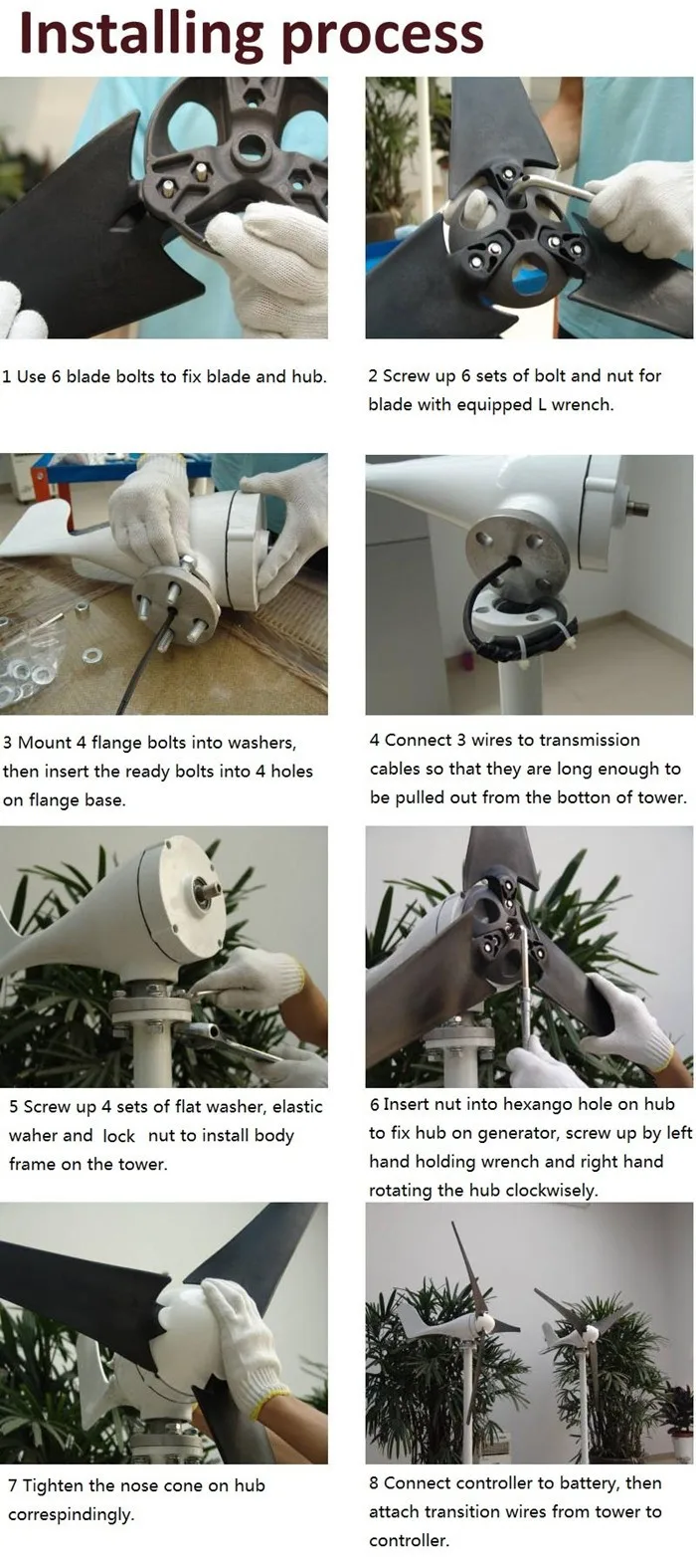 eolienne wind generator 300w 12v 24v for home boat regulator