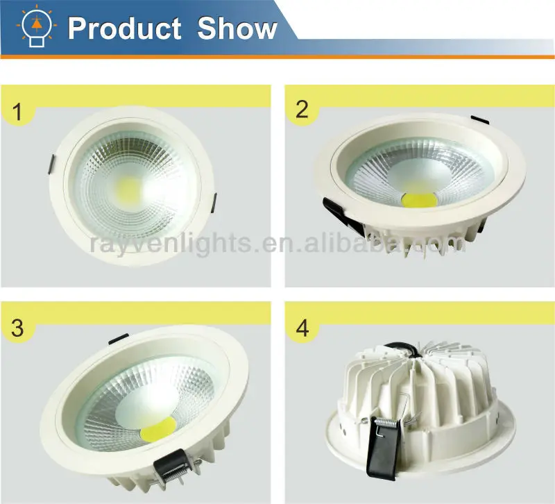 CE RoHS  with round plastic ceiling light covers led down light