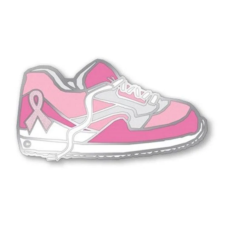 Pink Ribbon Tennis Shoe Walking Sneaker 
