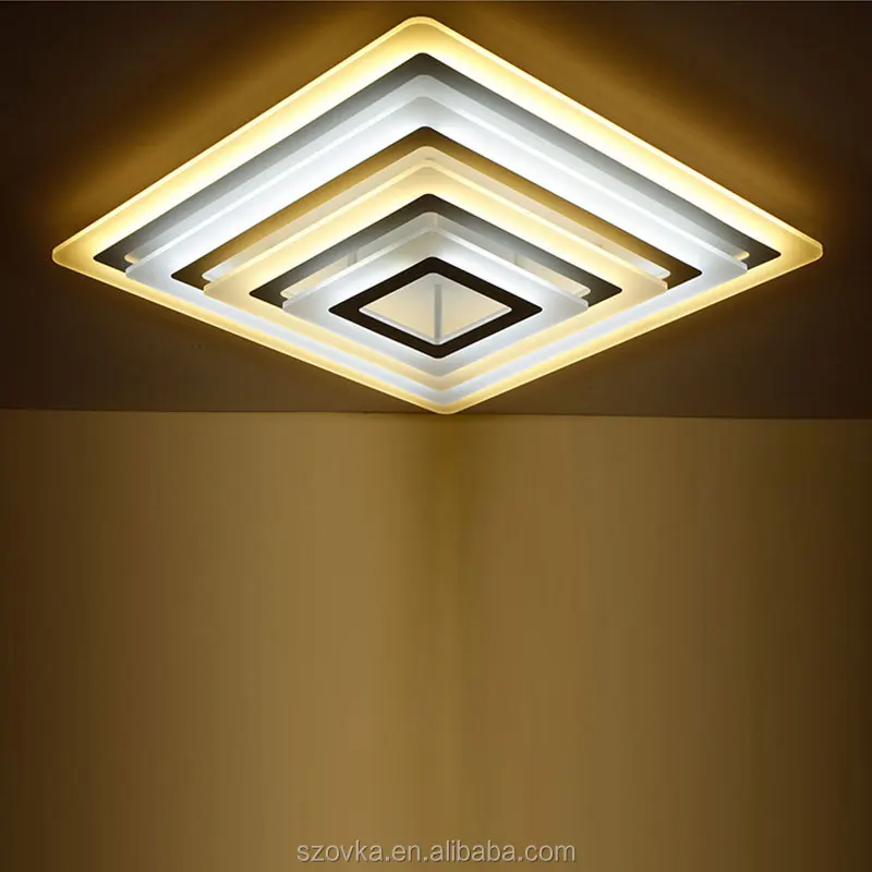 New products modern fancy square acrylic led lights without false ceiling