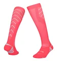 Men sports socks long thick soles Stripe Anti slip running soccer football sock