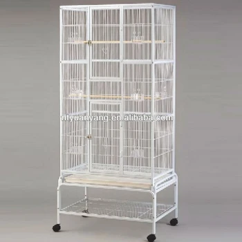 white parrot cage