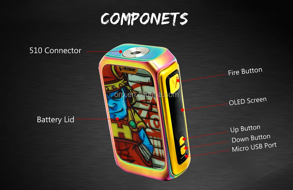 Vzone Vaping Box Mods Vzone Graffiti Vapor Mod E Cigarette Vape Electronic Cigarete