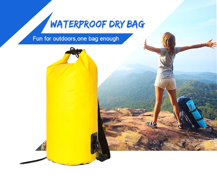 Outdoor PVC Tarpaulin Climbing Dry Bag 2L-40L Duffle Ocean Bag Hiking Backpack