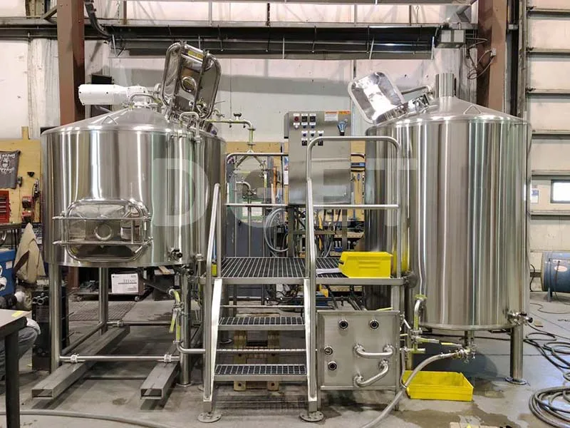500L stainless steel electric heating 2 vessels beer brewhouse