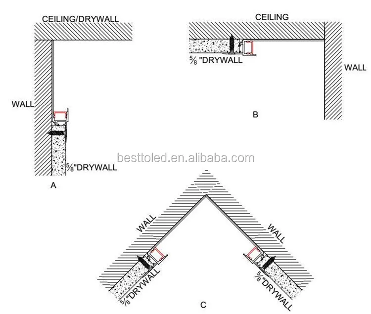 2019 Architectural Gypsum Plaster Ceiling Skirting Drywall Aluminium Profile For Led Strip Lighting Trim Cove Lighting Buy Aluminium Profile For Led