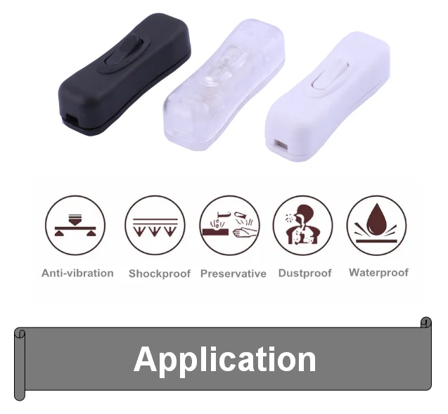 Safety Inline Switch Micro Rocker Switch 2 Position On Off Lamp Switch ...