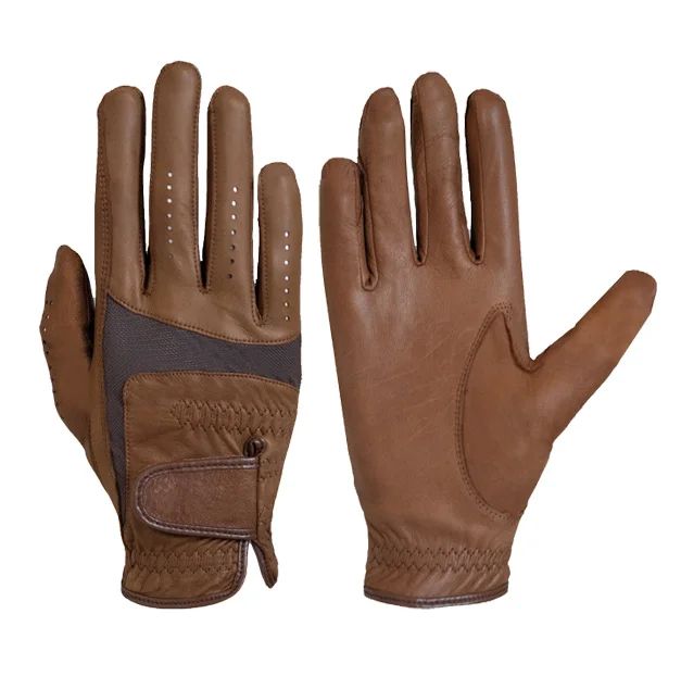 Super Soft Cabretta Leather Horse Riding Gloves / New Design Breathable