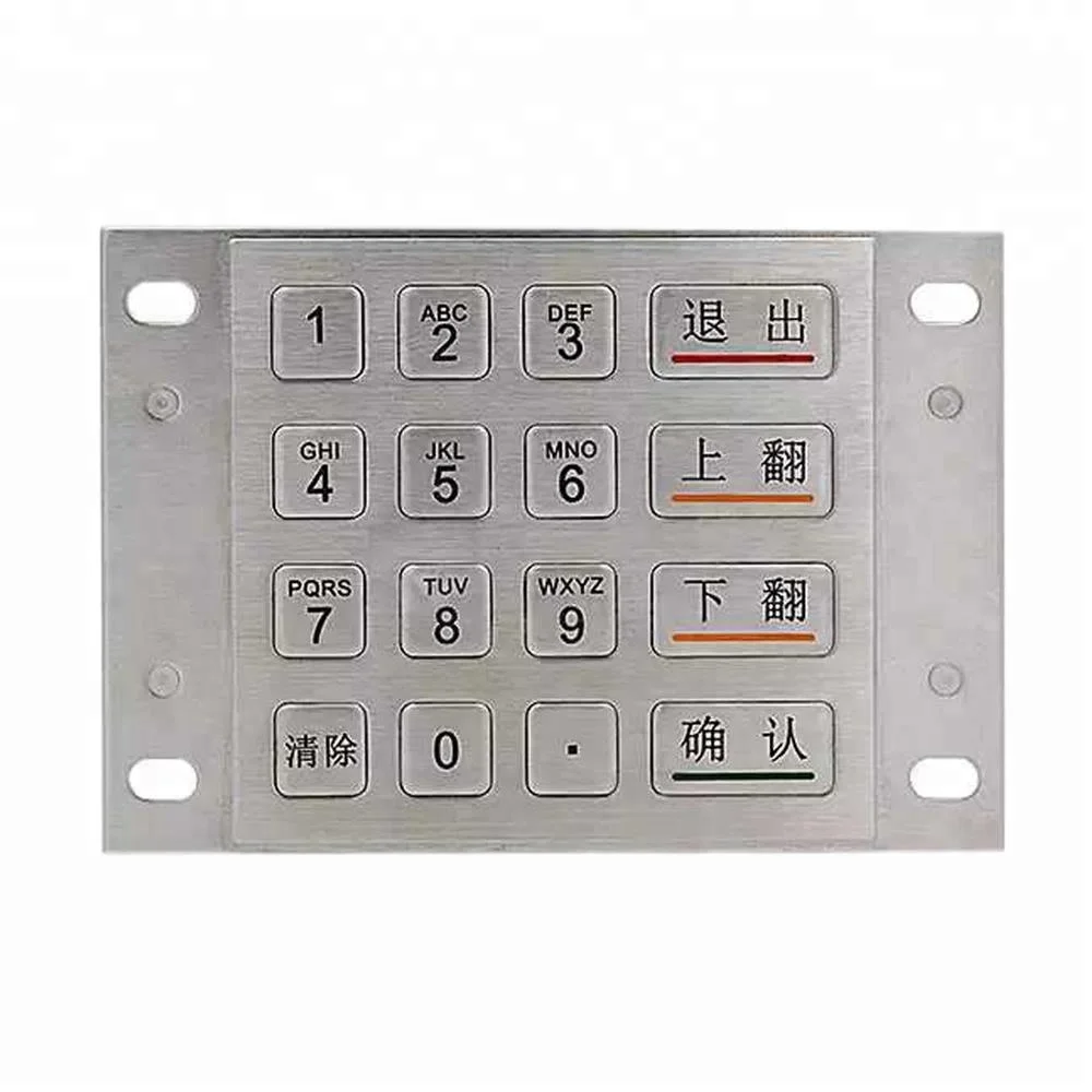 
Factory direct wholesale waterproof numeric stainless steel keypad 