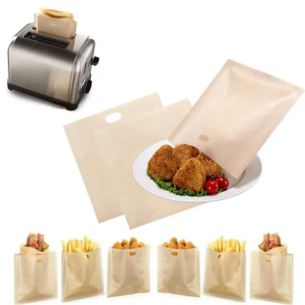 KisSealed Toaster Bags,Pack of 20 Non Stick Toaster Bags Reusable and Heat Resistant Easy to Clean,Perfect for Sandwiches Pastries Pizza Slices Chicken Nuggets Fish Vegetables Panini /& Garlic Toast