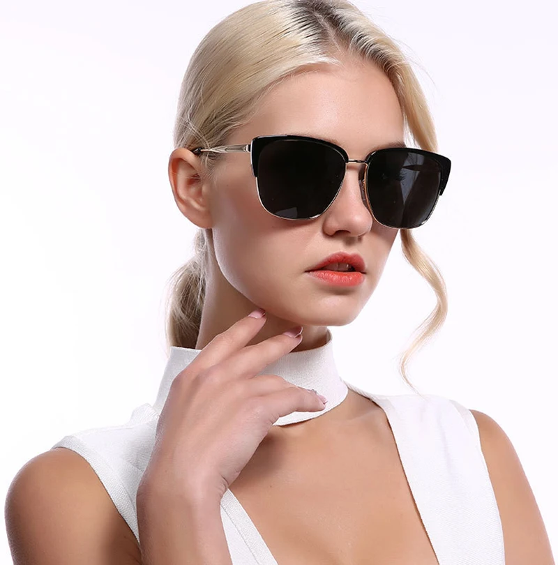 Fuqian eyewear square personality women sun glasses 2019 custom logo printing ladies sunglasses