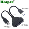 USB 3.0 to SATA 22P Adapter Cable with USB Power Cable for 2.5" HDD Hard Disk Driver