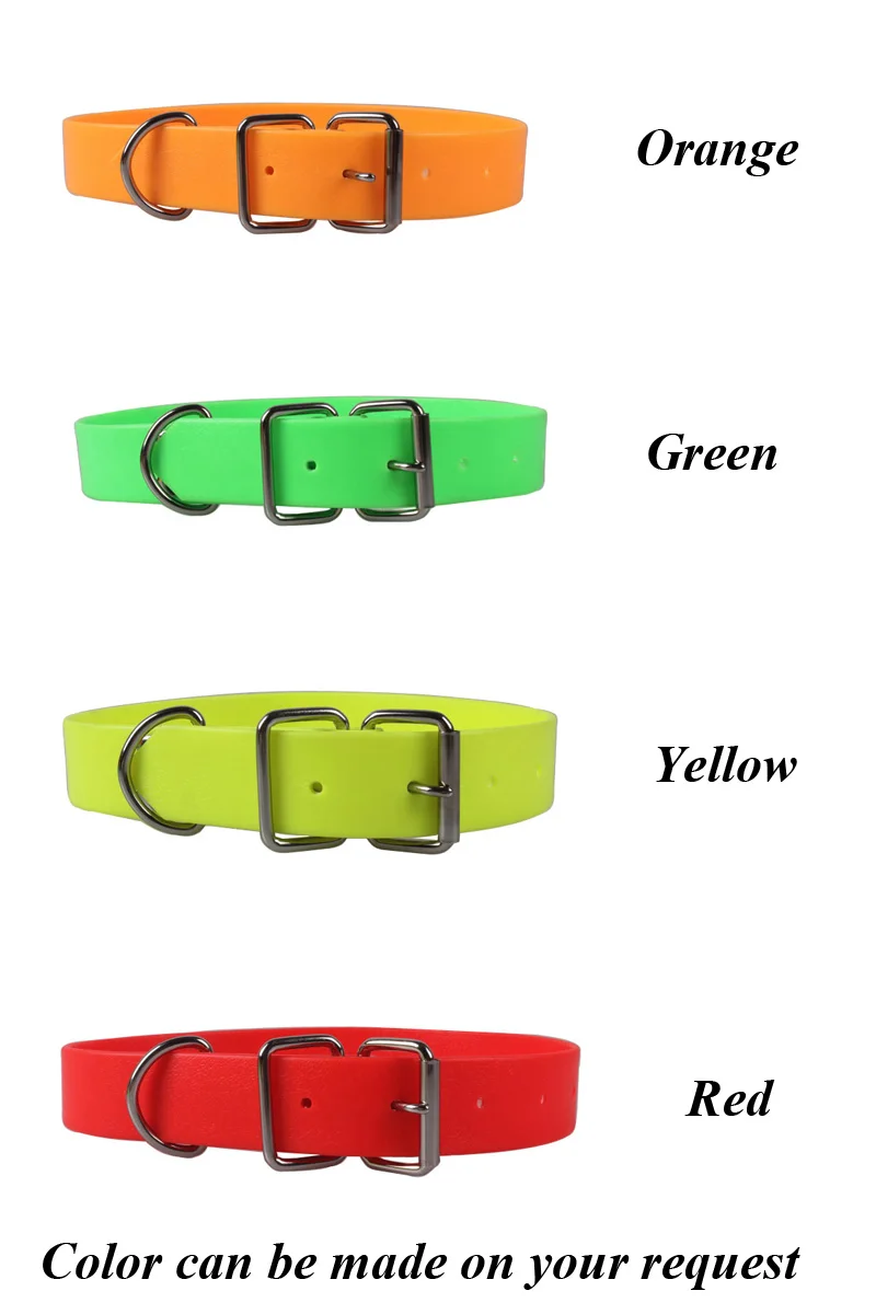 Food Grade Pvc Dog Products Waterproof Pvc Coated Nylon bing Dog Collar Waterproof Durable