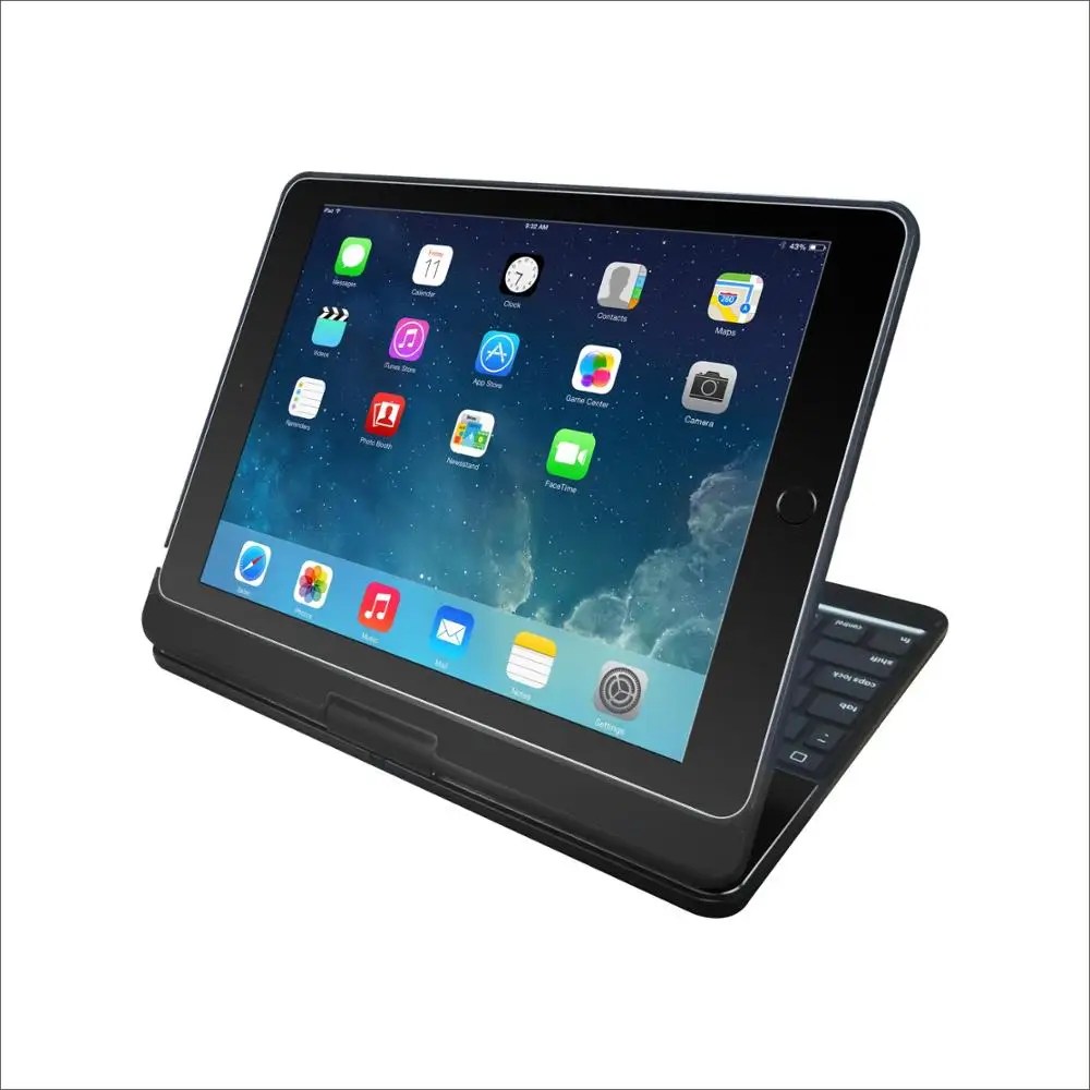 Ergonomics Flexible Colored Backlit Wireless Keyboard Cases With 360