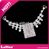 Hot Sales Metal Chain Buttons Crystal Rhinestone Bikini Swimwear Connectors/ Buckle For Swimwear