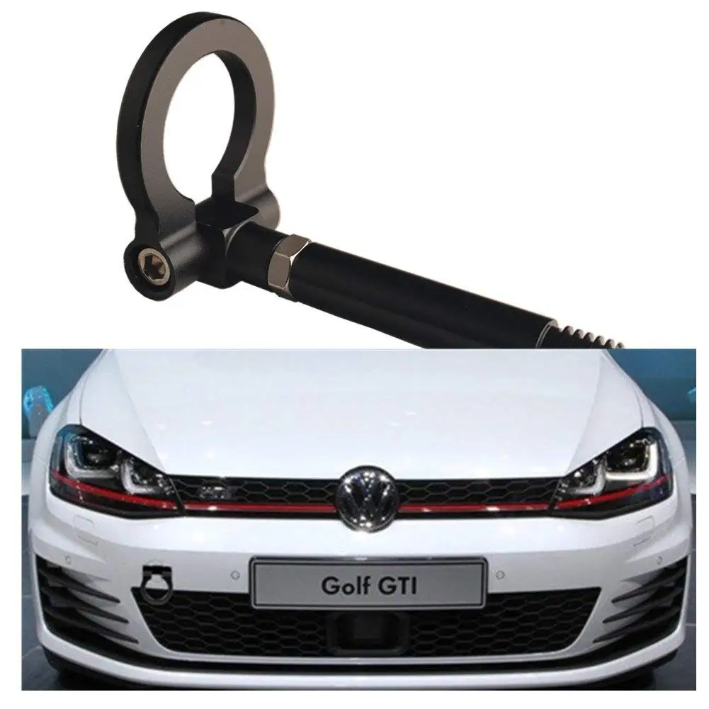Blue DEWHEL Screw On Aluminum Front Rear Bumper Racing Style Folding Tow Hook for F22 F30 F32 F10 F25 F26 F15 2 3 4 5 Series i3 X3 X4 Z4 and Mini Cooper F55 F56 R60 R61