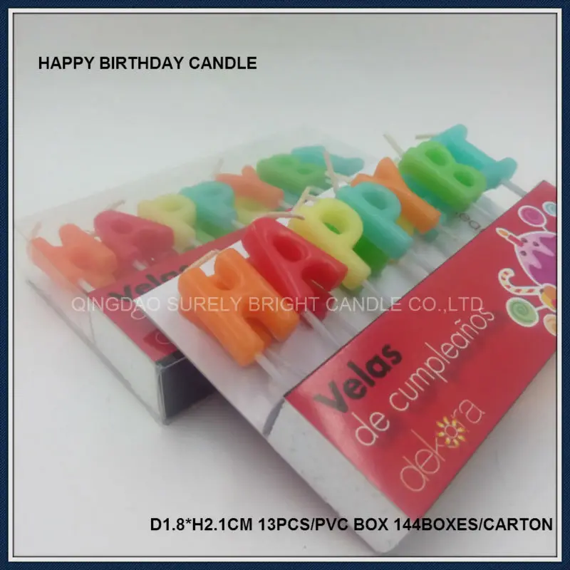 Good Quality Promotion Logo Customized Enlish Letter Birthday Cake Candles