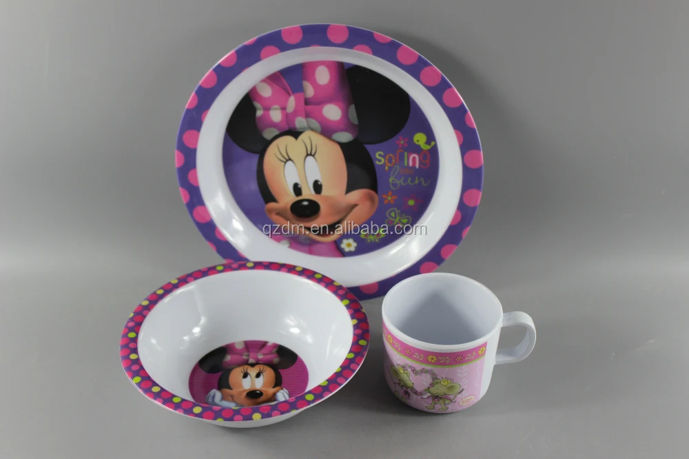 3pcs Melamine Dinner Ware Set For Children