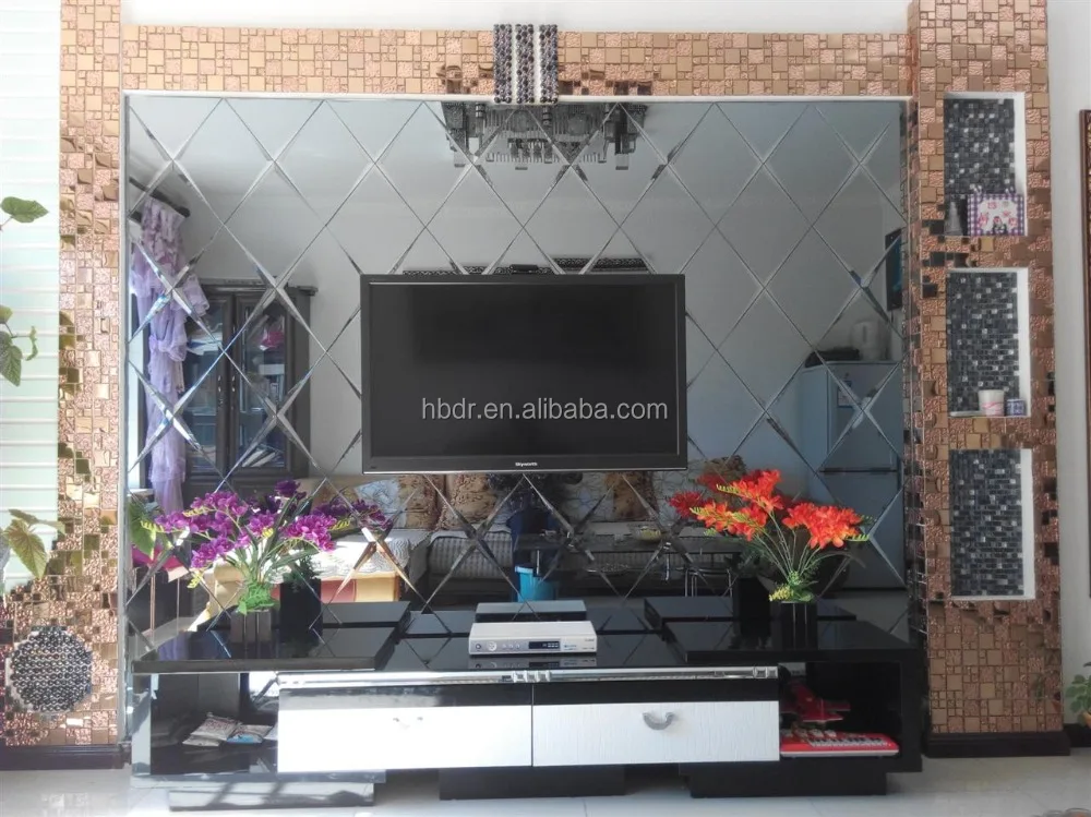 China Factory Price Decor Mirror Building Glass Art Glass Title Silver