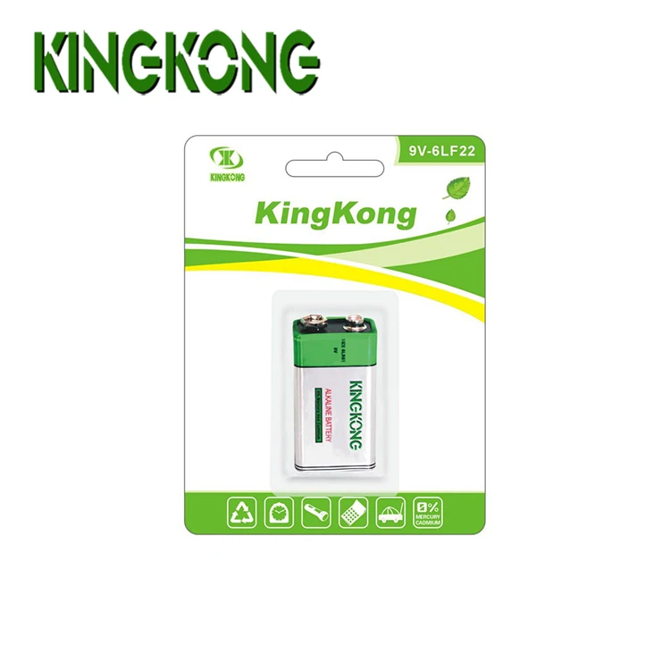 KingKoong Long Cycle Life 6lr61 9v 6lf22 Alkaline Dry Battery