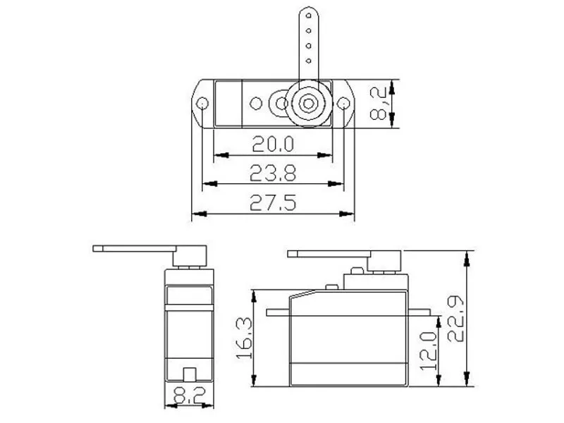 K-power P0025 0.7kg.cm Mini Servo For RC Robot